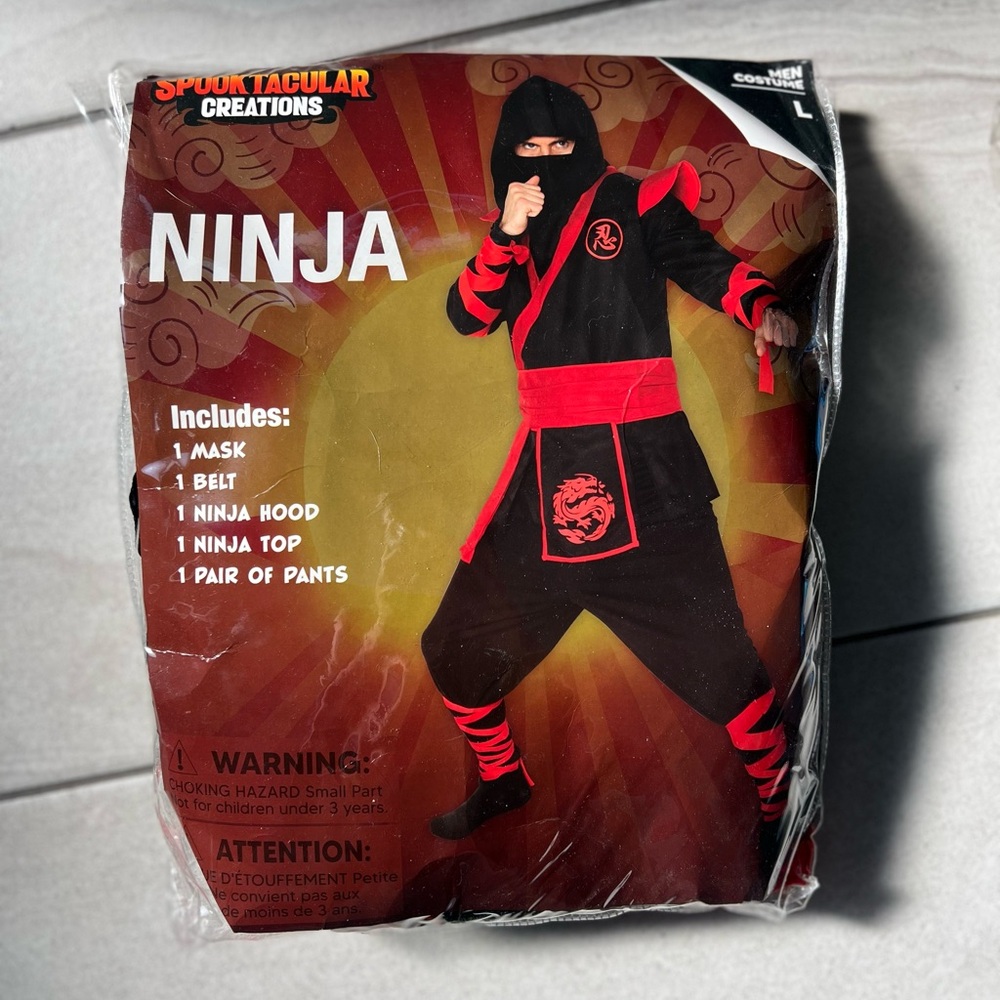 Spooktacular Creations Men Halloween Ninja Costume